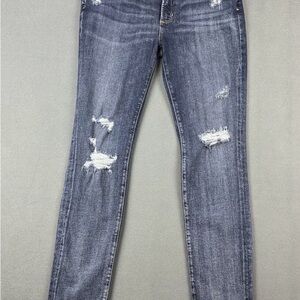 Agolde Ripped Dark Blue Skinny Jeans